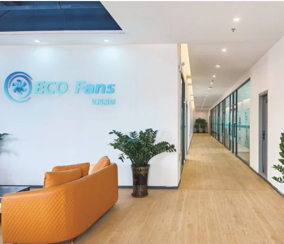 ECO Fans reception and office, pictured in the 2025 catalogue
