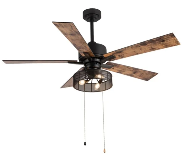 E1035 — Wood blade fan light