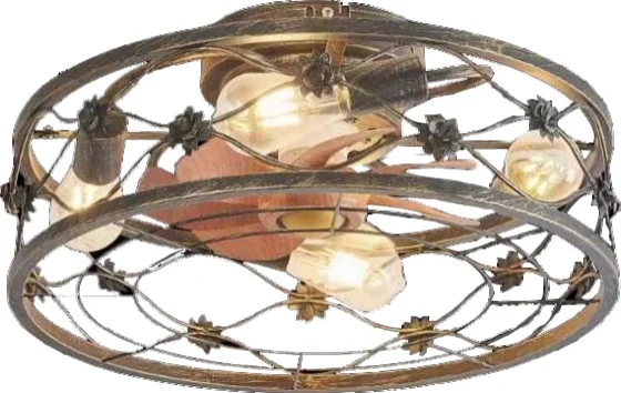 E1075 — Wood blade fan light